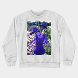Iris Flower Indigo Purple Crewneck Sweatshirt